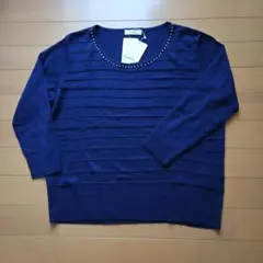 〈未使用〉 ミントブリーズ　七分袖セーター　L