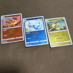 ポケモンカードセット（ブースター、シャワーズ、サンダース）