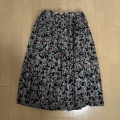 LA MARINE FRANCAISE 花柄プリーツロングスカート