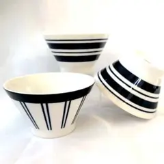 ◆ストライプ模様◆飯碗◆3個セット◆