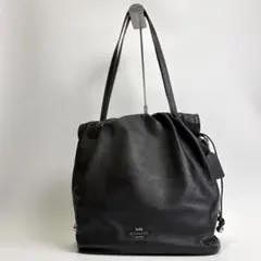 【極美品】COACH フェイ ドローストリング トート レザー ブラック
