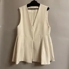 新品OPAQUE.CLIP オペーク ドット クリップ ペプラムジレ　ベスト