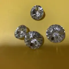 クリアラウンドデコレーションパーツ4個セット キラキラ⭐︎