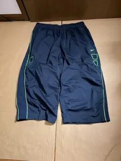 ⁠NIKE 7分丈 クロップドパンツ ネイビー 蛍光グリーン XXL 古着⁠のサムネイル