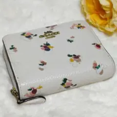 COACH ビルフォールド ウォレット フローラル 二つ折り財布 花柄
