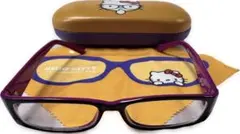 Hello Kitty メガネ ワインレッド 紫/赤紫 ケース付き