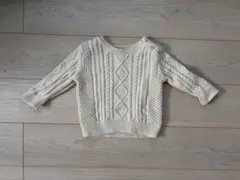 baby GAP アイボリー ケーブルニット 12-18ヶ月