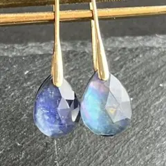 14kgf ラピスラズリ×MOP×クリスタル　ピアス　天然石