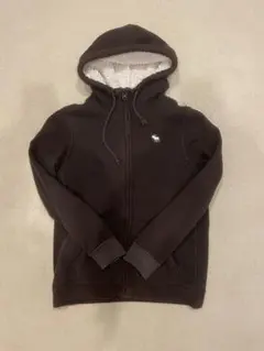 Abercrombie & Fitch ブラウン裏ボアジップパーカー　M y2k