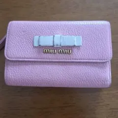 miu miu 二つ折り財布 ピンク リボンのサムネイル