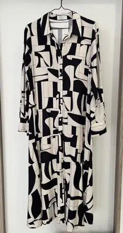 ジオメトリックプリント L シャツワンピース レディース OPAQUECLIP
