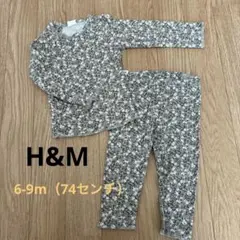 H&M/キッズ/74センチ花柄 長袖カットソー レギンス セットアップのサムネイル