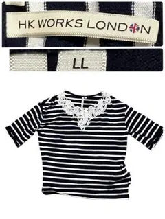 HK WORKS LONDON ストライプ Tシャツ LLのサムネイル