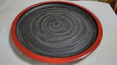 未使用品　木製漆器　香川工芸品　象谷塗　丸盆のサムネイル