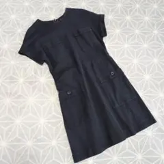 セオリー theory 膝丈ワンピース 濃紺 0サイズ