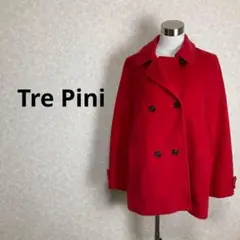 Tre Pini トレピニ　ピーコート　赤色　40 長袖　キュプラ△のサムネイル
