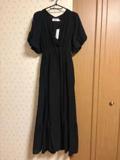 Heather ロングワンピース 黒
