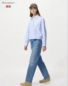 ほぼ未使用【UNIQLO】ストレートジーンズ 63BLUE