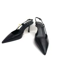 未使用新品 ⭐︎ タグ付き超美品 ⭐︎ MANGO マンゴ 黒 ポインテッドパンプス