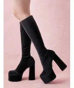 ウルトラストレッチレザーロングブーツ