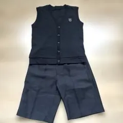 キッズ ベスト ハーフパンツ セット ブラック
