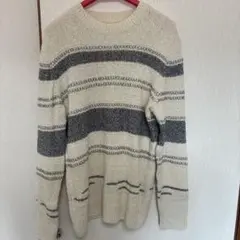 ZARA ストライプ クルーネックニット L