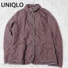 UNIQLO ユニクロ♦︎キルティングダウンジャケット L ブラウン 軽量 中綿