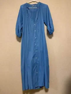 niko and ... M 水色　ロングシャツワンピースM