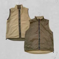 f936【オールドユニクロ】フリースベスト　リバーシブル　カジュアル　メンズ