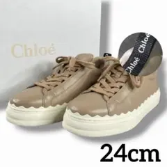 美品 Chloe クロエ スニーカー レザー ローレン LAUREN ロゴ 革靴のサムネイル