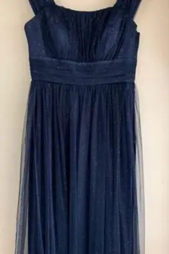 AIMER ラメ入りネイビーロングドレス　演奏会