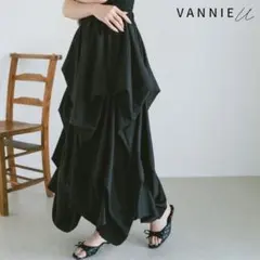 VANNIE u デザイン ロングスカート ウエストゴム Ｍのサムネイル