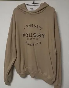 MOUSSY ベージュ パーカー FREEサイズ