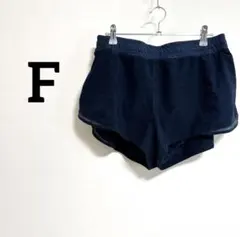 ネイビー ショートパンツ ゴムウエスト