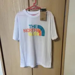 THE NORTH FACE S/S カラフルロゴTシャツ L ホワイト