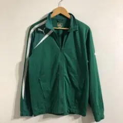 PUMA ジップアップジャケット XXL グリーン 白ストライプ