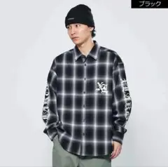 ☆【完売品】XLARGE ネルシャツ オンブレチェック 刺繍　ワッペン☆