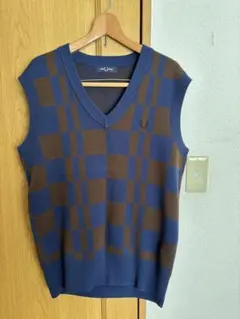 FRED PERRY ベスト L チェック ビッグシルエット