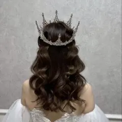 クラウンティアラ　ブライダル　ヘッドアクセ　ウエディング