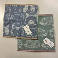 今治タオル タオルハンカチ 2枚セット 約25×25㎝ 日本製 可愛い柄 吸水