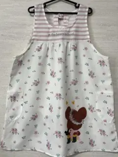 ★I606★新品　くまのがっこうボーダー×フラワーエプロン