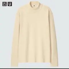 UNIQLO Uユニクロユー メリノブレンドモックネックニット オフホワイト M