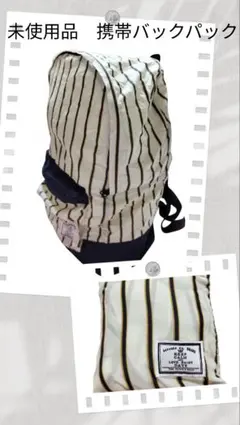 2【未使用品　携帯バックパック 】ウォータープルーフ 　リュック　バック