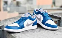 新品 NIKE AIR JORDAN 1 LOW 26.5㎝ ブルー/グレー