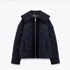 【クリーニング済】ZARA コントラストパフジャケット M