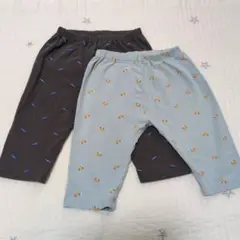 車柄5分丈パンツ　2枚セット　西松屋