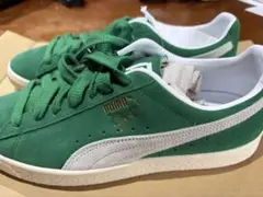 PUMA Clyde グリーン スエード スニーカー