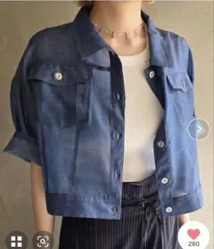 Ameri DENIM LIKE PRINT SHIRTのサムネイル