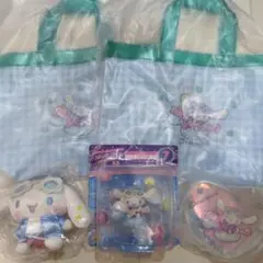 シナモロール ぬいぐるみ　フィギュア　トートバッグ　5点セット
