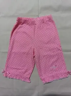 メゾピアノ ★ピンク 水玉 ハーフパンツ　新品　135（130〜140）